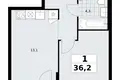 Mieszkanie 1 pokój 36 m² Troick, Rosja