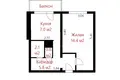 1 room apartment 32 m² Kalodziscanski sielski Saviet, Belarus