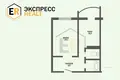 Wohnung 1 zimmer 42 m² Muchaviecki sielski Saviet, Belarus