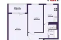 2 room apartment 49 m² Minsk, Belarus
