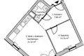 Wohnung 2 zimmer 44 m² Warschau, Polen