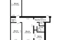 Mieszkanie 3 pokoi 57 m² Mińsk, Białoruś