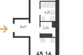 Wohnung 2 zimmer 45 m² Kopisca, Weißrussland