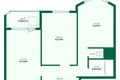 2 room apartment 61 m² Lyasny, Belarus