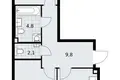 Квартира 2 комнаты 57 м² район Троицк, Россия