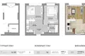 Квартира 2 комнаты 43 м² Минск, Беларусь