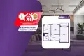 2 room apartment 46 m² Salihorsk, Belarus
