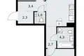 Apartamento 2 habitaciones 59 m² Kommunarka, Rusia