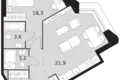 Mieszkanie 2 pokoi 58 m² Konkovo District, Rosja