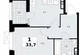 Wohnung 1 zimmer 34 m² poselenie Sosenskoe, Russland