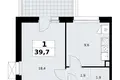 Apartamento 1 habitación 40 m² Kommunarka, Rusia