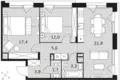 Квартира 3 комнаты 66 м² район Ростокино, Россия