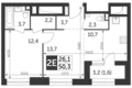 Mieszkanie 2 pokoi 50 m² North-Eastern Administrative Okrug, Rosja