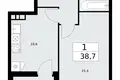 1 room apartment 39 m² poselenie Sosenskoe, Russia