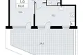 Wohnung 1 zimmer 61 m² Kommunarka, Russland