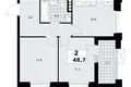 Wohnung 2 zimmer 49 m² poselenie Sosenskoe, Russland