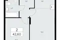 Mieszkanie 2 pokoi 43 m² Kommunarka, Rosja