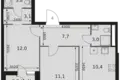 Wohnung 2 zimmer 53 m² Moskau, Russland