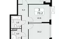 Квартира 3 комнаты 70 м² поселение Сосенское, Россия