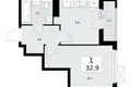 Apartamento 1 habitación 33 m² Kommunarka, Rusia