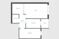 Appartement 3 chambres 45 m² Varsovie, Pologne