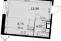 Студия 1 комната 29 м² Москва, Россия