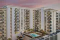 Wohnkomplex New Augusta Residence with swimming pools and green areas close to schools and medical facilities, Town Square, Dubai, UAE