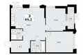 2 room apartment 65 m² Troitsk, Russia