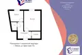 Appartement 1 chambre 37 m² Minsk, Bélarus