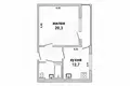 1 room apartment 43 m² Brest, Belarus