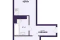 1 room apartment 48 m² Salihorsk, Belarus