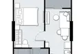 Wohnung 1 Schlafzimmer 29 m² Si Sunthon, Thailand