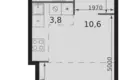 Студия 1 комната 30 м² Москва, Россия