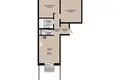Appartement 3 chambres 66 m² Kalodziscanski sielski Saviet, Bélarus