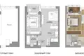 2 room apartment 44 m² Minsk, Belarus