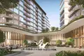 Residential complex New Selene Beach Residences with a lagoon, a swimming pool and parks, Al Seanneeah, Dubai, UAE