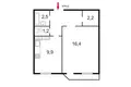 1 room apartment 38 m² okrug Ozero Dolgoe, Russia