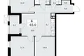 4 room apartment 65 m² Moscow, Russia