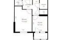 1 room apartment 39 m² Minsk, Belarus