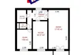 2 room apartment 47 m² Minsk, Belarus