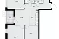 4 room apartment 66 m² Moscow, Russia
