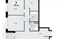 4 room apartment 79 m² Moscow, Russia