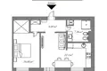 Квартира 2 комнаты 52 м² Клайпеда, Литва