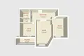 2 room apartment 57 m² Minsk, Belarus