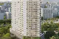 Complejo residencial New complex of furnished apartments Cove Grand with swimming pools, lounge areas and mini golf, Dubailand, Dubai, UAE