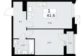 Квартира 1 комната 42 м² район Троицк, Россия
