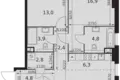 2 room apartment 70 m² Moscow, Russia