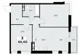 Wohnung 3 Zimmer 61 m² Postnikovo, Russland