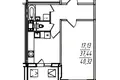 Квартира 1 комната 40 м² Прилуки, Беларусь