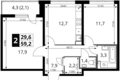Квартира 2 комнаты 59 м² Ленинский район, Россия